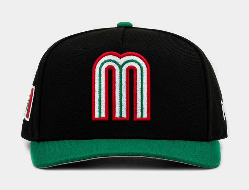 Exclusive Mexico Curve 950AF Snapback Mens Hat (Black/Green)