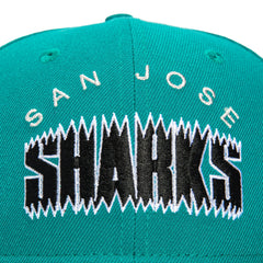 New Era 59Fifty San Jose Sharks Logo Patch Word Hat - Teal