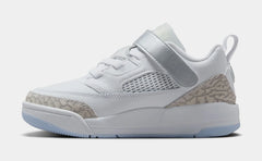 Spizike Low Preschool Lifestyle Shoes (White/Silver)