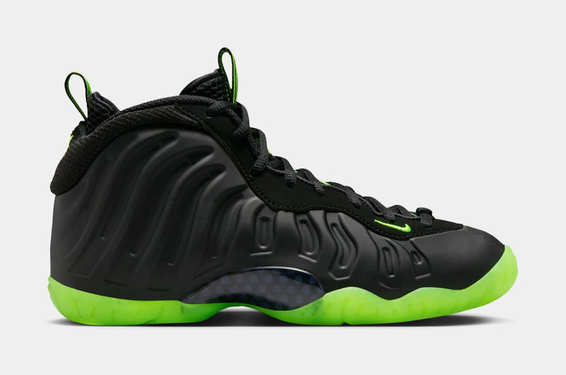 Little Posite One Grade School Basketball Shoes (Black/Volt)