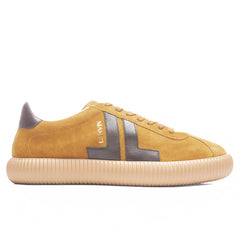 Glen Leather & Suede Low Top Sneaker - Mustard