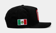 Mexico Curve Corduroy 950AF Snapback Mens Hat (Black/Green)