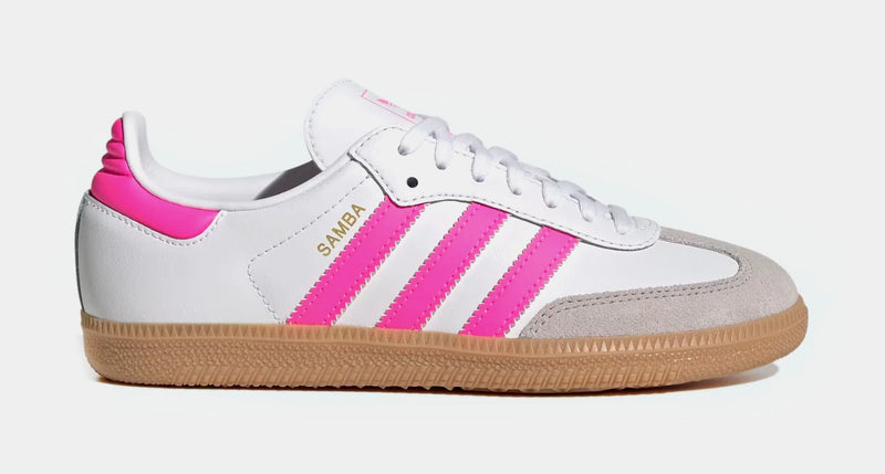 Samba OG Grade School Lifestyle Shoes (Cloud White/Lucid Pink/Gum)