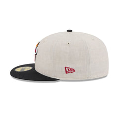 Miami Heat Linen 59FIFTY Fitted Hat