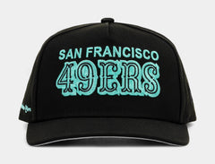 San Francisco 49Ers Curved Mint 950AF Snapback Mens Hat (Black/Mint)
