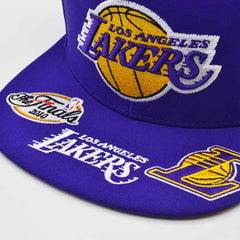 Los Angeles Lakers Mitchell & Ness NBA FRONT LOADED Snapback Hat- Purple/Yellow