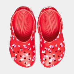 Classic Clog Valentines Day Infant Toddler Sandals (Pink/Red/White)