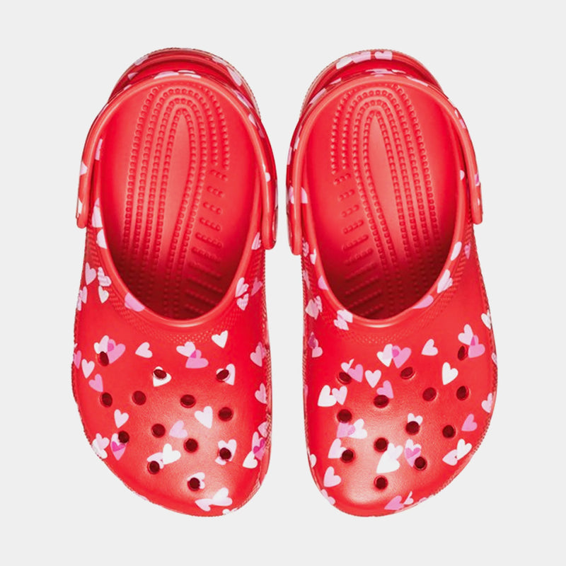 Classic Clog Valentines Day Infant Toddler Sandals (Pink/Red/White)