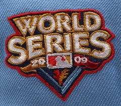 NEW YORK YANKEES (SKY BLUE) "2009 WORLDSERIES" NEW ERA 59FIFTY FITTED (RED under VISOR)