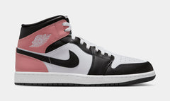 Air Jordan 1 Mid Mens Lifestyle Shoes (White/Rust Pink/Black)