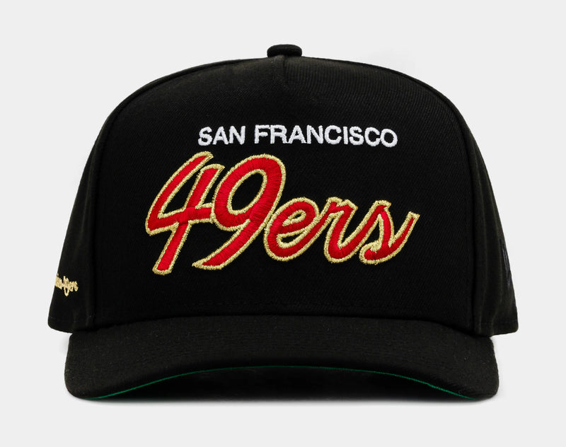 San Francisco 49Ers Bold Script 950AF Snapback Mens Hat (Black/Red/Gold)