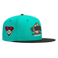 New Era 59Fifty Arizona Diamondbacks Logo Patch Spring Training Hat - Teal, Black