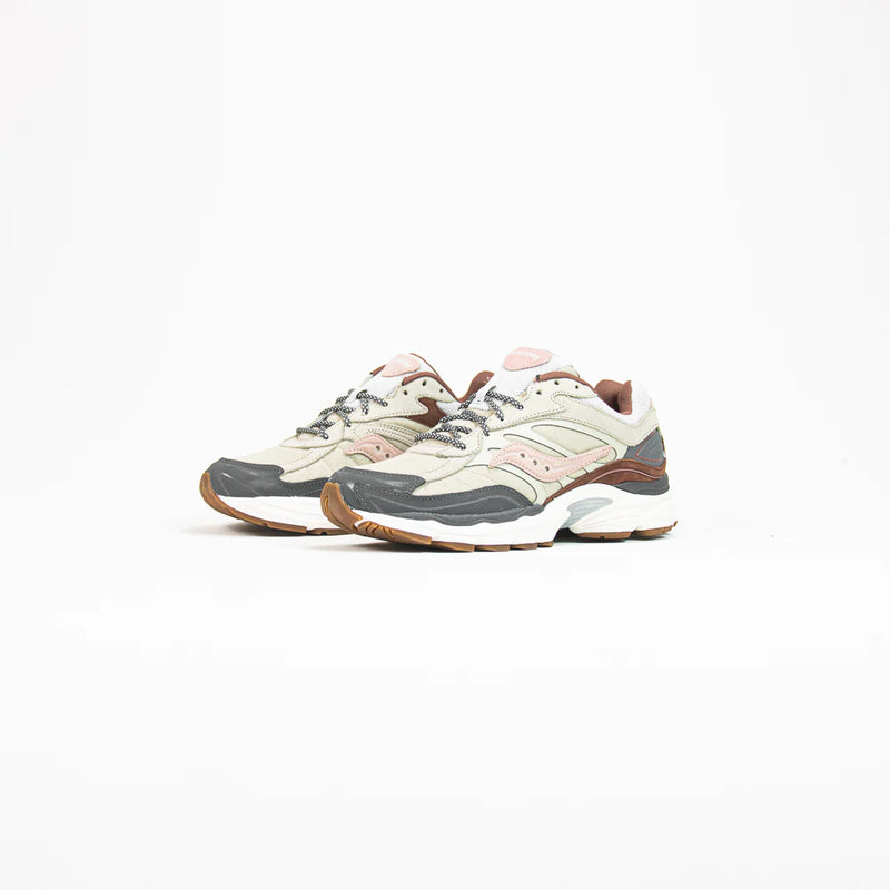 Saucony Progrid Omni 9 Tan Grey Brown Red White Beige S70807-1 Sneaker Shoe Trainer