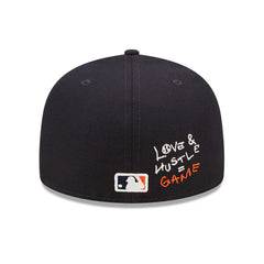 Houston Astros 2017 WORLD SERIES Exclusive TEAM HEARTS New Era Fitted 59Fifty MLB Hat -Navy