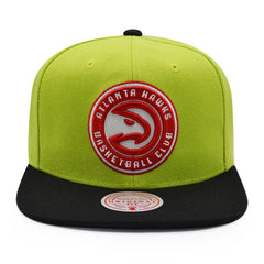 Atlanta Hawks NBA Mitchell & Ness CYBER ATTACK Snapback Hat - Cyber/Black Bottom