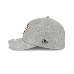 Miami Heat Cotton Weave Gray 9FORTY M-Crown A-Frame Snapback Hat