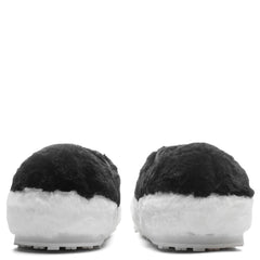 Black Teddy Tennis Sneaker - Lily White/Black