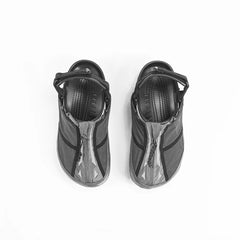Crocs Classic Energy Running Vest Black Silver Gray 209747-001 Slide Sandal Slipper