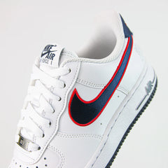 WMNS Nike Air Force 1 '07 Rec White Obsidian University Red Blue Sneaker Shoe Trainer