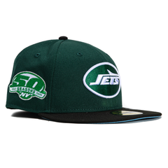 New Era 59Fifty New York Jets 50Th Anniversary Patch Hat - Green, Black