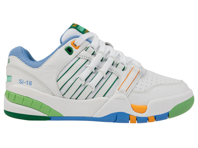 K-Swiss Si-18 Women - White / Blue / Marigold / Green