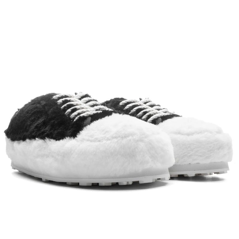 Black Teddy Tennis Sneaker - Lily White/Black