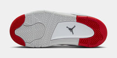 Air Jordan 4 RM Preschool Basketball Shoes (White/Black/Neutral Grey/Varsity Red)