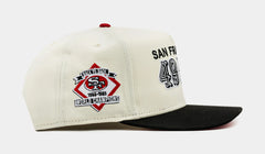 Exclusive San Francisco 49Ers World Champions 950AF Snapback Mens Hat (Beige/Black)