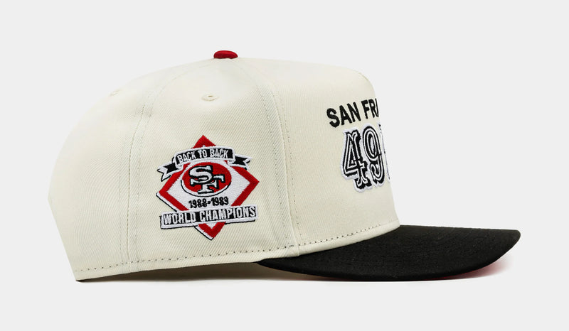 Exclusive San Francisco 49Ers World Champions 950AF Snapback Mens Hat (Beige/Black)