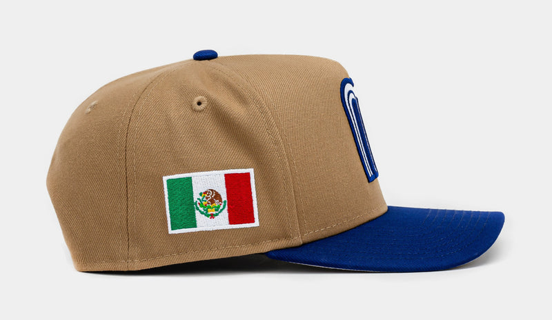 Shoe Palace Exclusive Mexico Curve Khaki 950AF Snapback Mens Hat (Khaki/Blue)