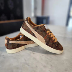 PUMA CLYDE HARRIS TWEED CHAMOMILE CARAMEL LATTE