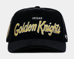 Vegas Golden Knights Corduroy Snapback Mens Hat (Black/Gold)