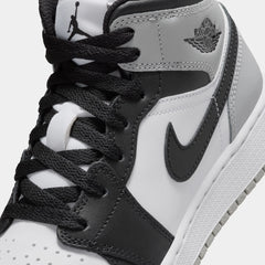 Air Jordan 1 Mid Grade School Lifestyle Shoes (White/Black/Rust/Pin)