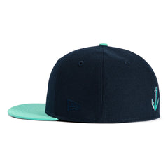 New Era 59Fifty Seattle Kraken Patch Hat - Navy, Mint