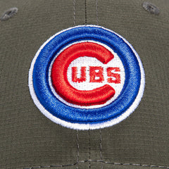 New Era 9Twenty Stretch-Snap Ripstop Chicago Cubs Adjustable Logo Hat - Graphite