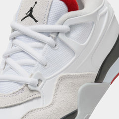 Air Jordan 4 RM Preschool Basketball Shoes (White/Black/Neutral Grey/Varsity Red)