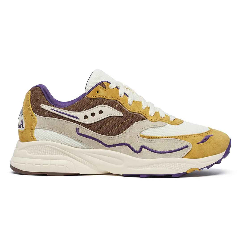SAUCONY X CLAIMA 3D GRID HURRICANE Purple White Orange Brown S70825-2 Sneaker