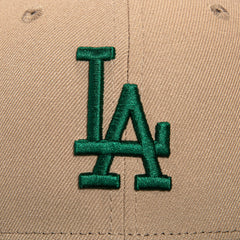 New Era 59Fifty Los Angeles Dodgers 50Th Anniversary Stadium Patch Hat - Khaki, Green