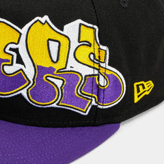 Shoe Palace X New Era NBA 90S Graffiti Exclusive Los Angeles Lakers 950AF Snapback Mens Hat (Black/Purple)