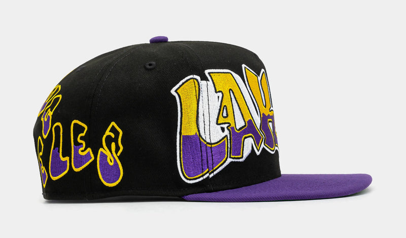 Shoe Palace X New Era NBA 90S Graffiti Exclusive Los Angeles Lakers 950AF Snapback Mens Hat (Black/Purple)
