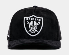 Las Vegas Raiders Black Suede 950AF Snapback Mens Hat (Black)