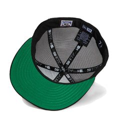 New Era 59Fifty Black Dome Atlanta Braves 1876 Patch Trucker Hat - Black