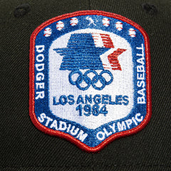 New Era 59Fifty Los Angeles Dodgers Logo Patch 1984 Olympic Stadium Hat - Black