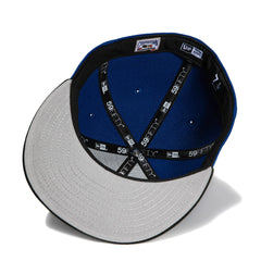 New Era 59Fifty Los Angeles Dodgers 100Th Anniversary Patch Hat - Royal, Black, Red, Metallic Silver