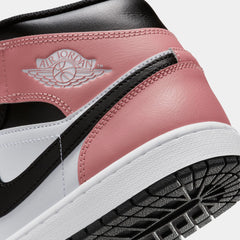 Air Jordan 1 Mid Mens Lifestyle Shoes (White/Rust Pink/Black)