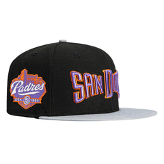 New Era 59Fifty San Diego Padres Logo Patch San Diego Hat - Black, Grey