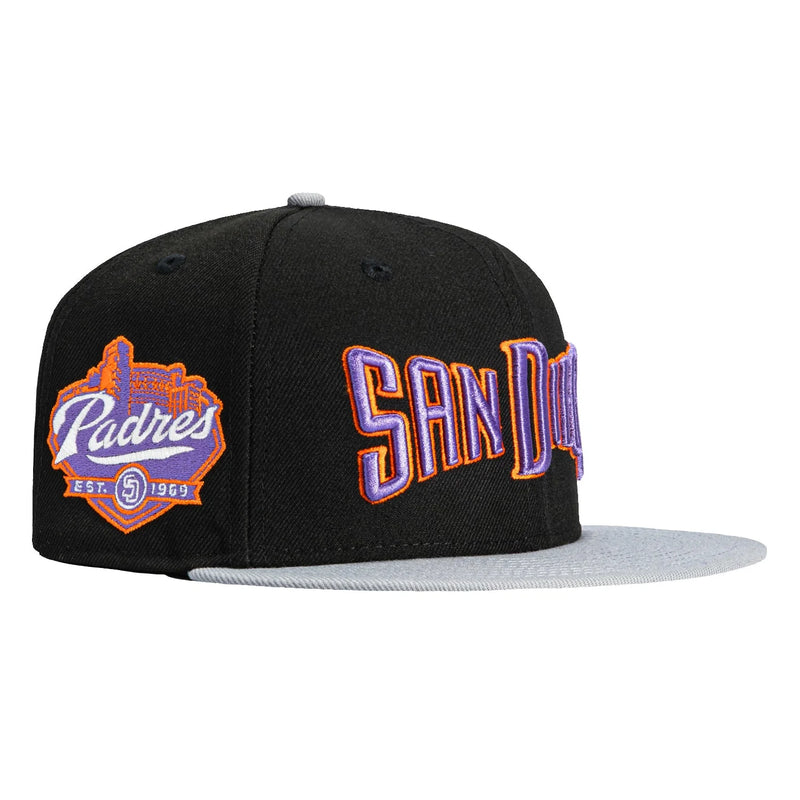 New Era 59Fifty San Diego Padres Logo Patch San Diego Hat - Black, Grey