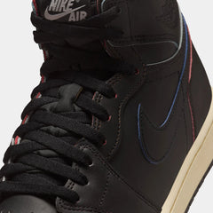 Air Jordan 1 Retro High OG Black and Muslin Mens Lifestyle Shoes (Black/Black Muslin)