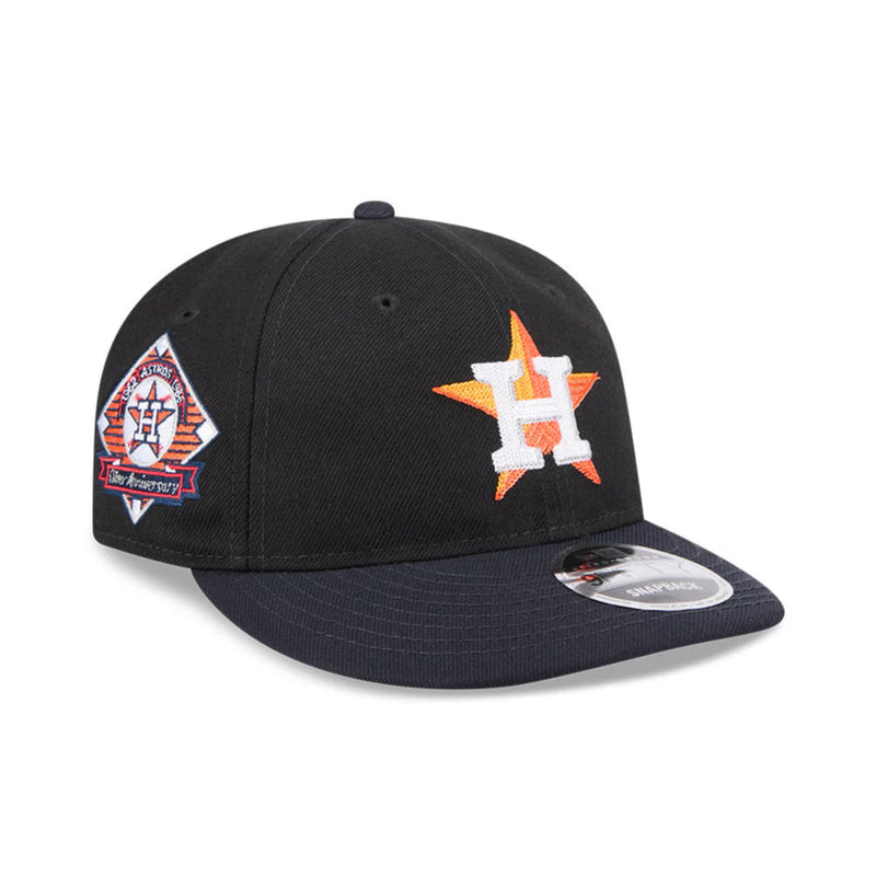 New Era 9Fifty Retro Crown Houston Astros 25Th Silver Anniversary Patch Snapback Hat - Black, Navy