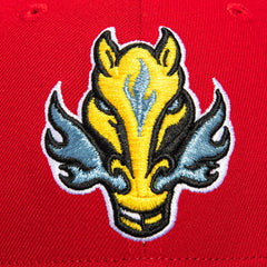 New Era 59Fifty Calgary Flames 30Th Anniversary Patch Blastie Hat - Red, Black
